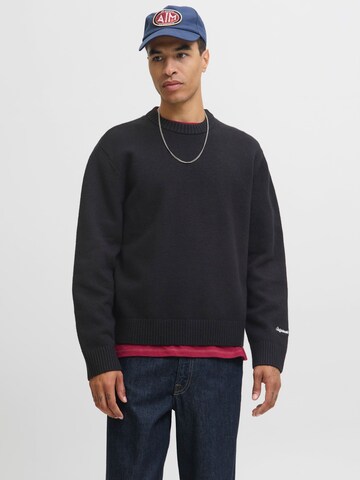 JACK & JONES Pulover 'JORNORREBRO' | črna barva: sprednja stran
