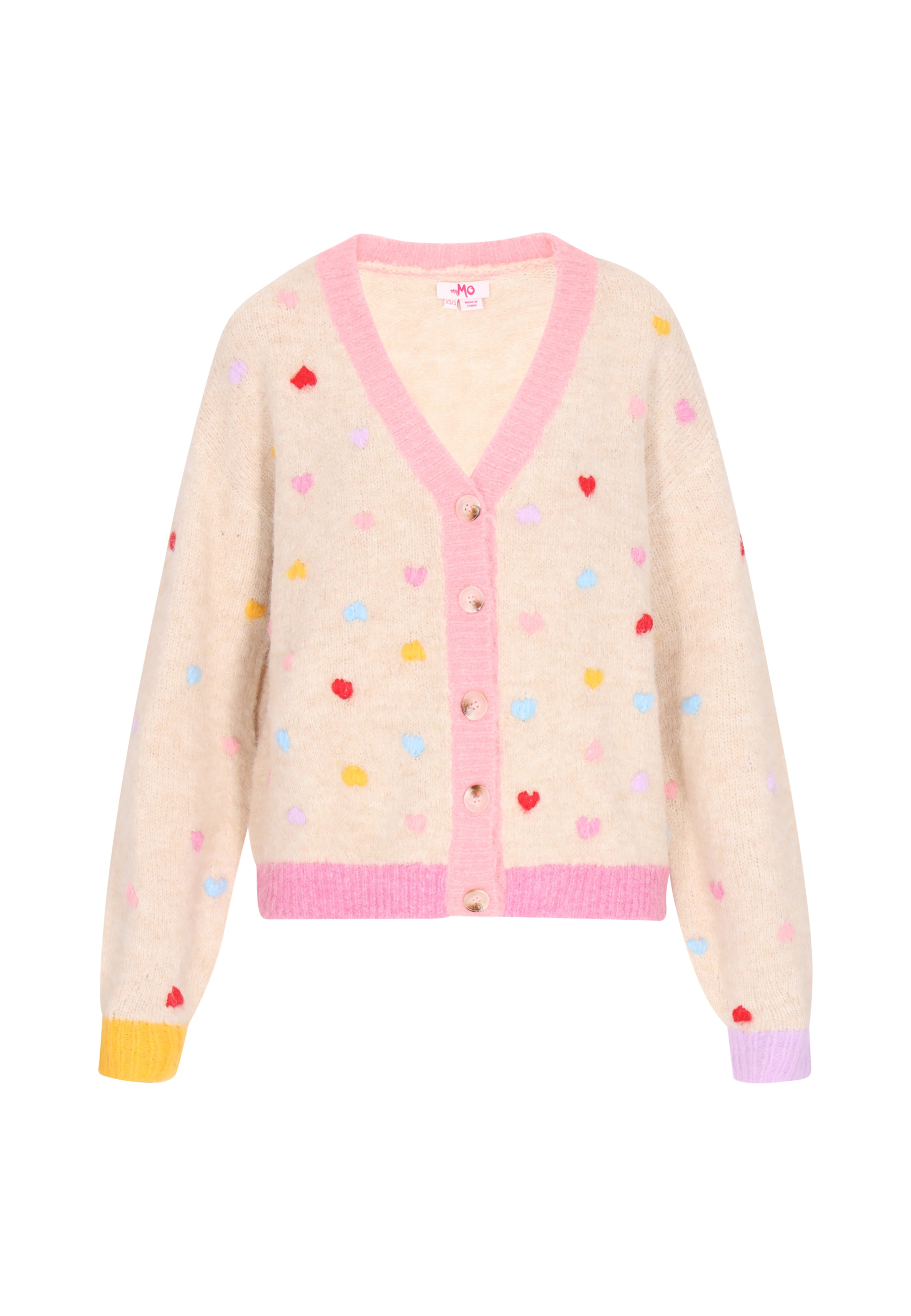 MYMO Вязаная кофта в Бежевый: спереди