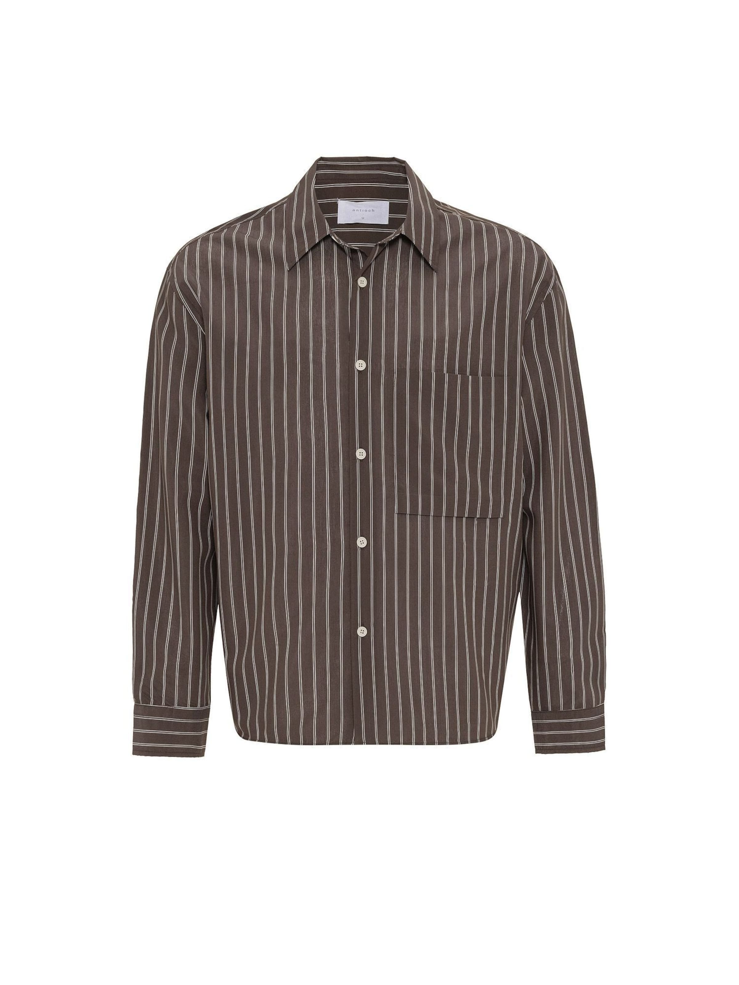 Antioch Regular Fit Hemd in Braun: Vorderseite