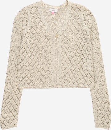 Vero Moda Girl Gebreid vest 'LEILANI' in Beige: voorkant