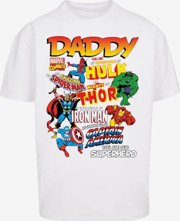 F4NT4STIC Shirt 'Marvel Comics Our Dad Superhero' in White: front