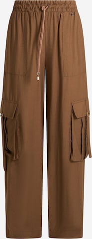 Dixie - Loosefit Calças cargo em castanho: frente