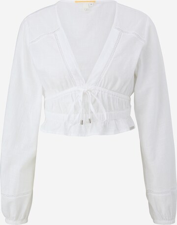 QS Blouse in Wit: voorkant