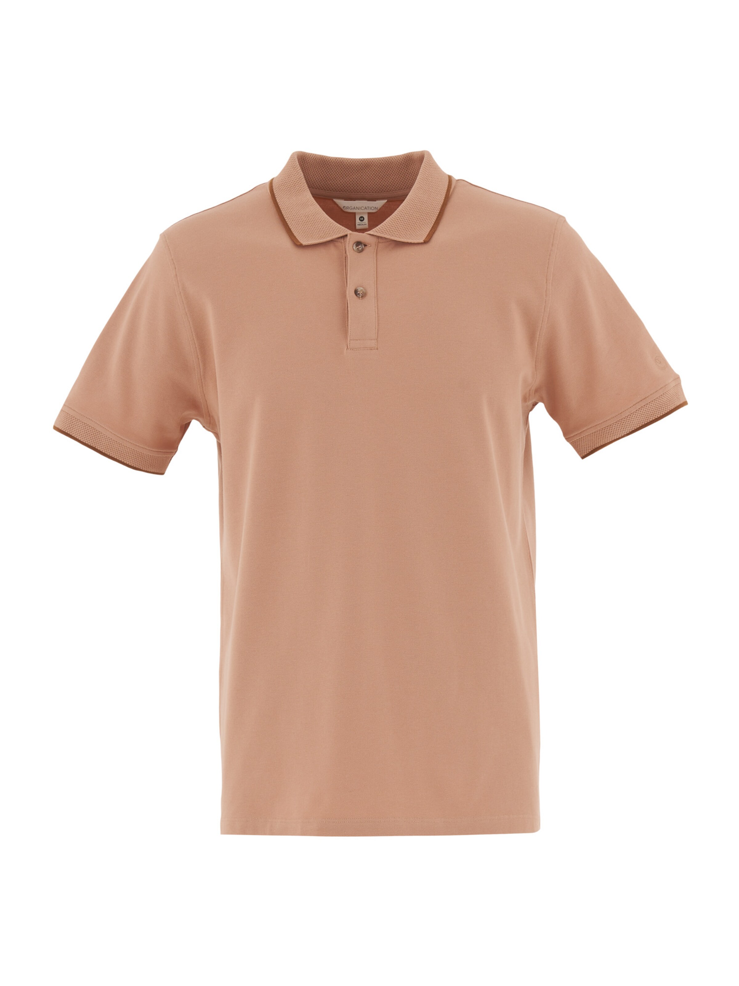 Organication Poloshirt in Beige: Vorderseite