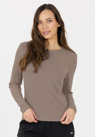 Athlecia Functioneel shirt in Bruin: voorkant