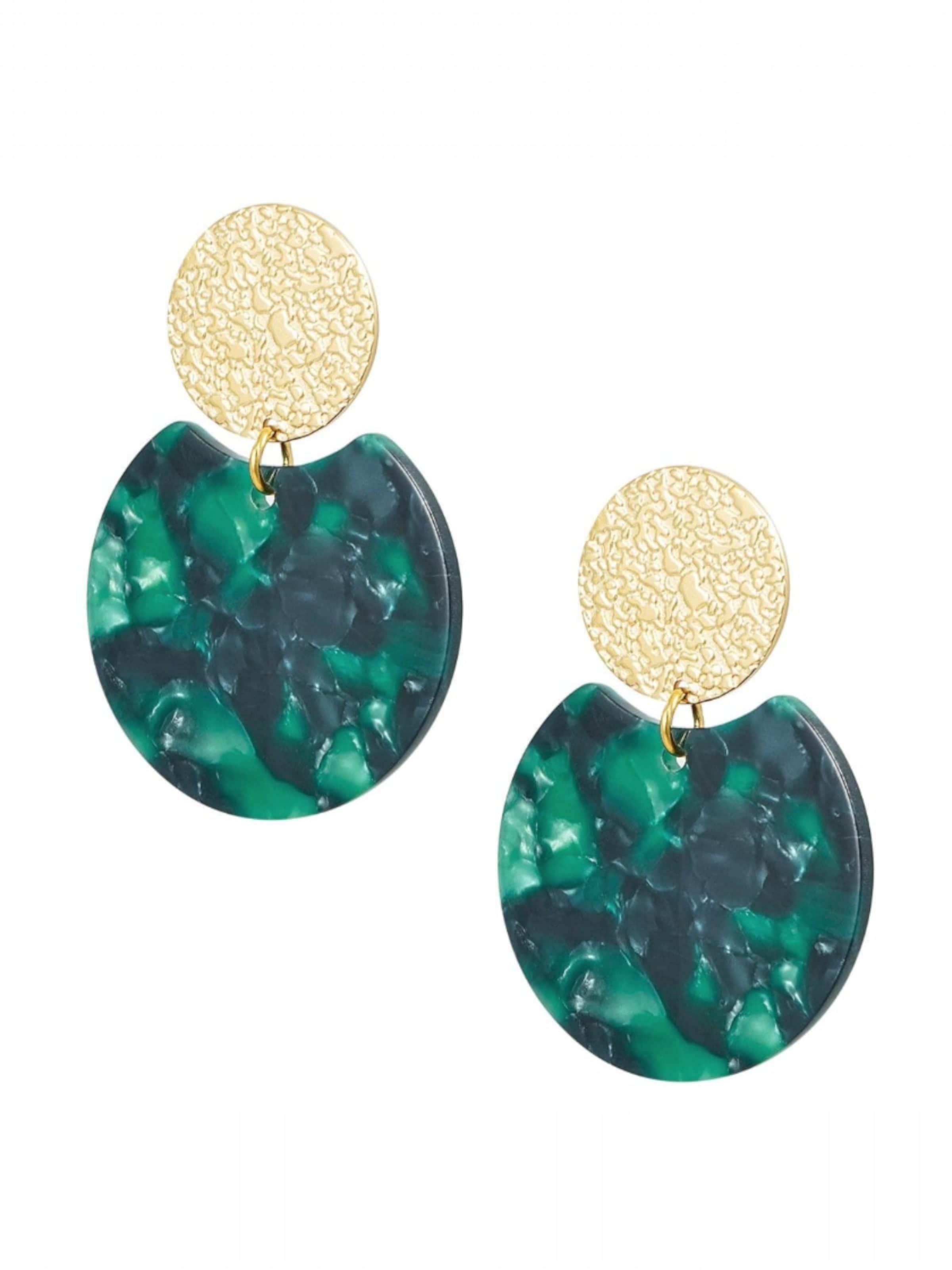 La Moda Me Earrings 'Polly' in Green: front
