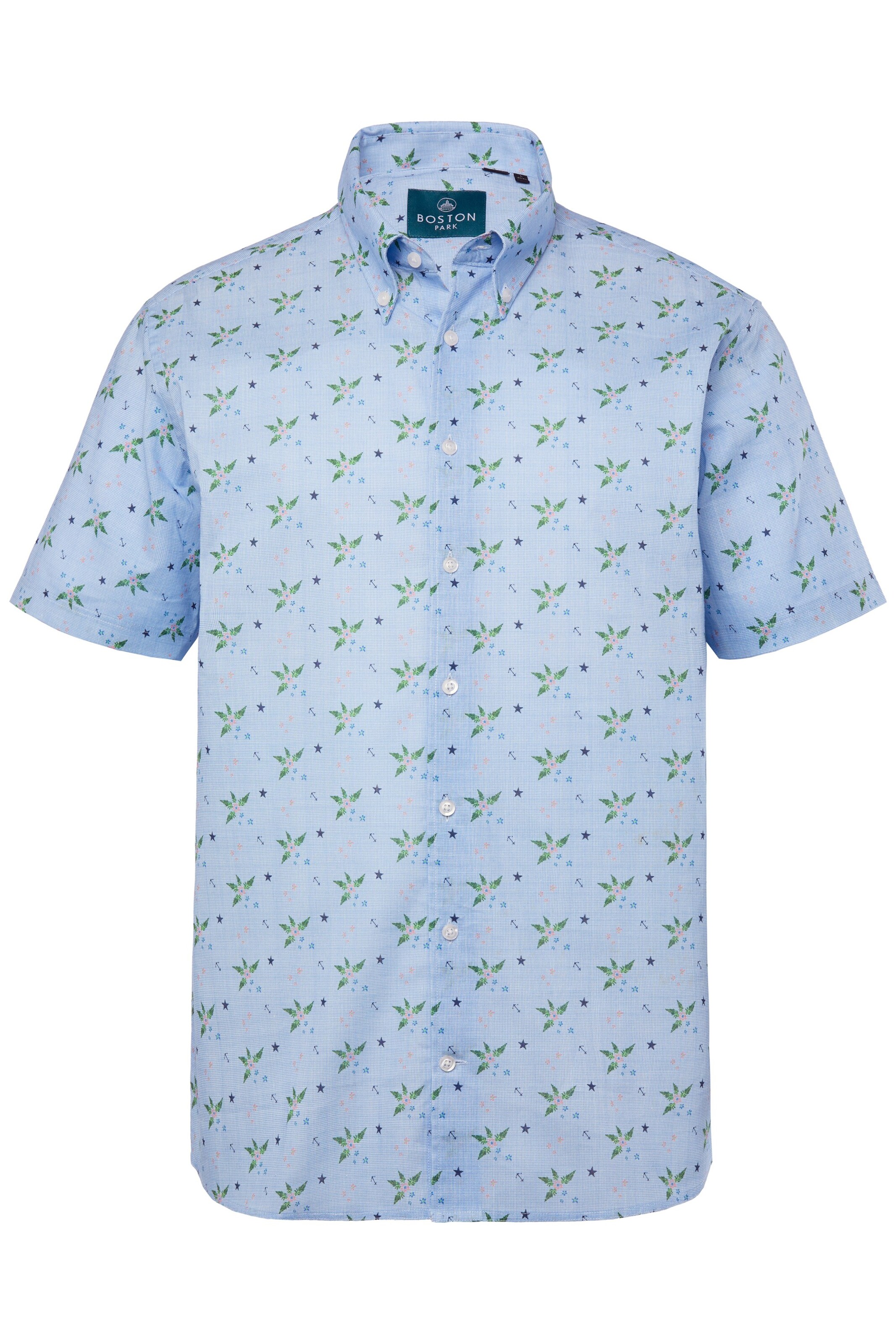 Boston Park Comfort fit Button Up Shirt in Blue: front