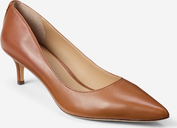 Escarpins 'ADRIENNE' Lauren Ralph Lauren en marron : devant