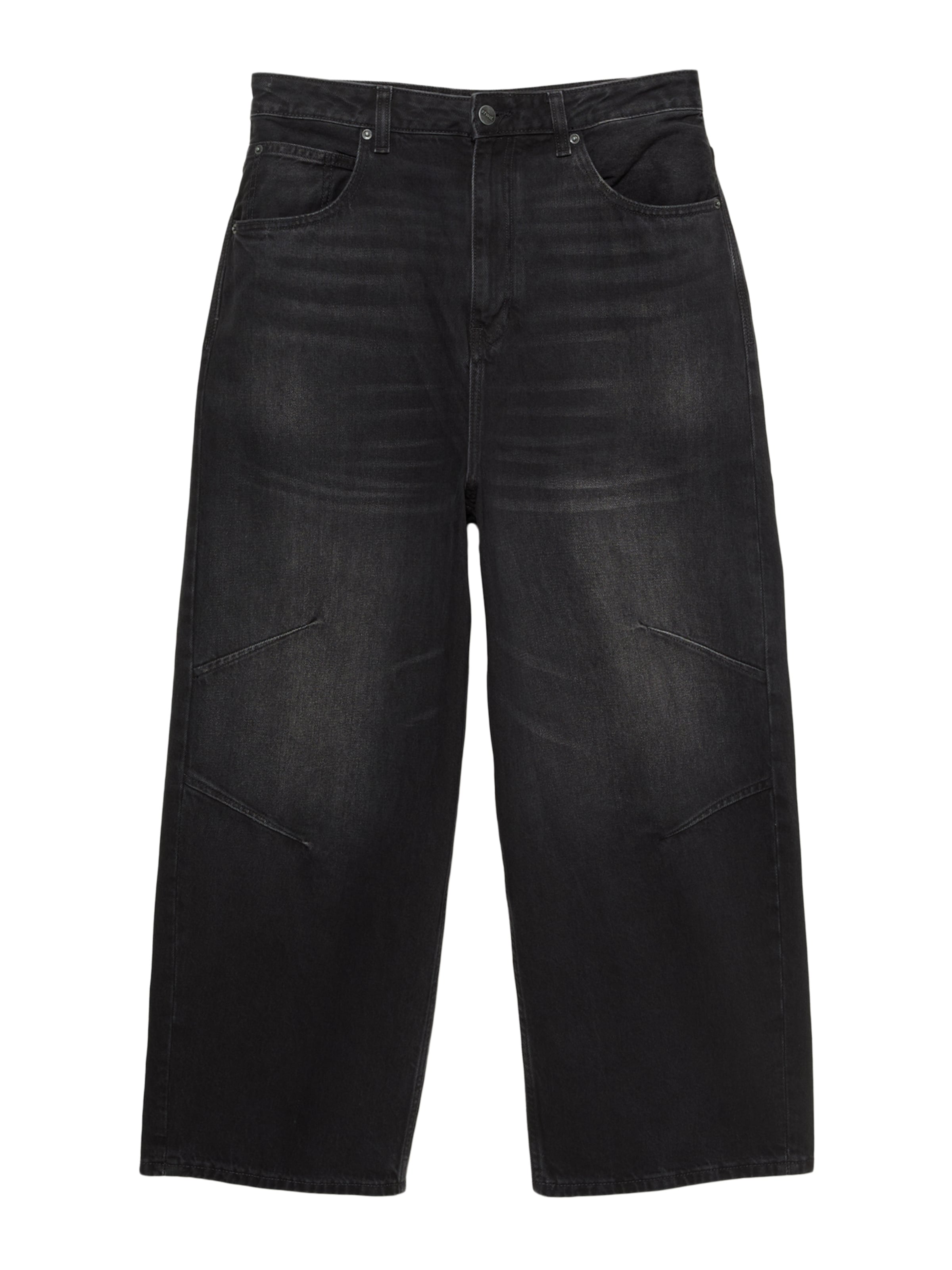 Pull&Bear Baggy Jeans in Schwarz: Vorderseite