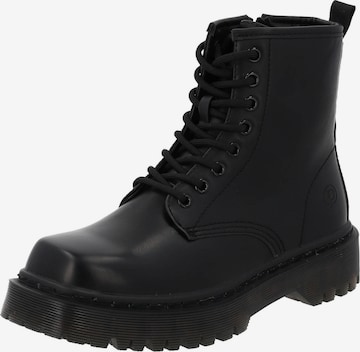 PaladoČizme sa vezicama - crna boja: prednji dio