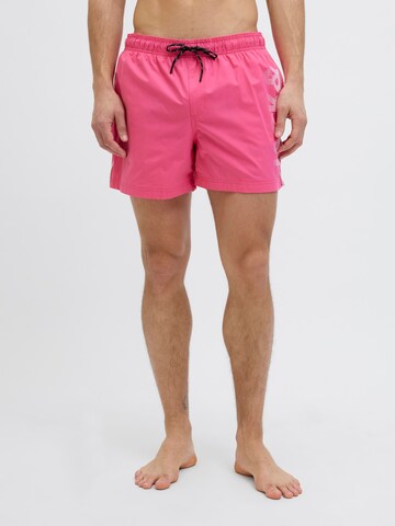 JACK & JONES Zwemshorts 'JPSTMaui' in Roze: voorkant