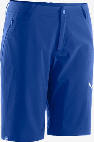 SALEWA Regular Workout Pants 'Comabbio DST' in Blue: front