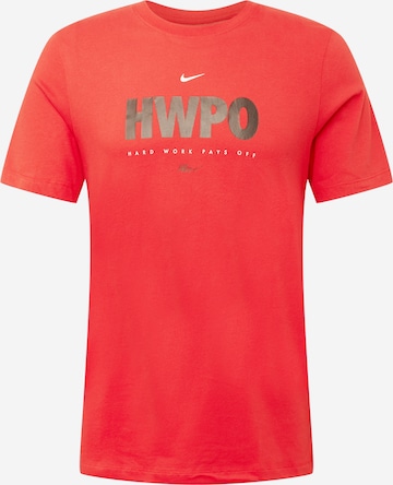 T-Shirt fonctionnel 'HWPO' NIKE en rouge : devant