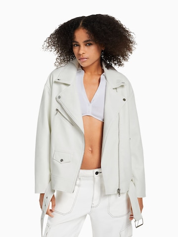 Veste mi-saison Bershka en blanc : devant