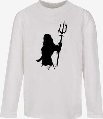 T-Shirt 'Aquaman - Mono Silhouette' ABSOLUTE CULT en blanc : devant