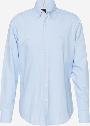 Coupe regular Chemise 'Rickert' BOSS Orange en bleu : devant