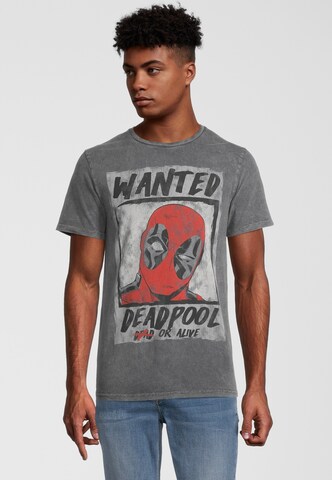 Recovered Shirt 'Deadpool Wanted Poster' in Grey: front