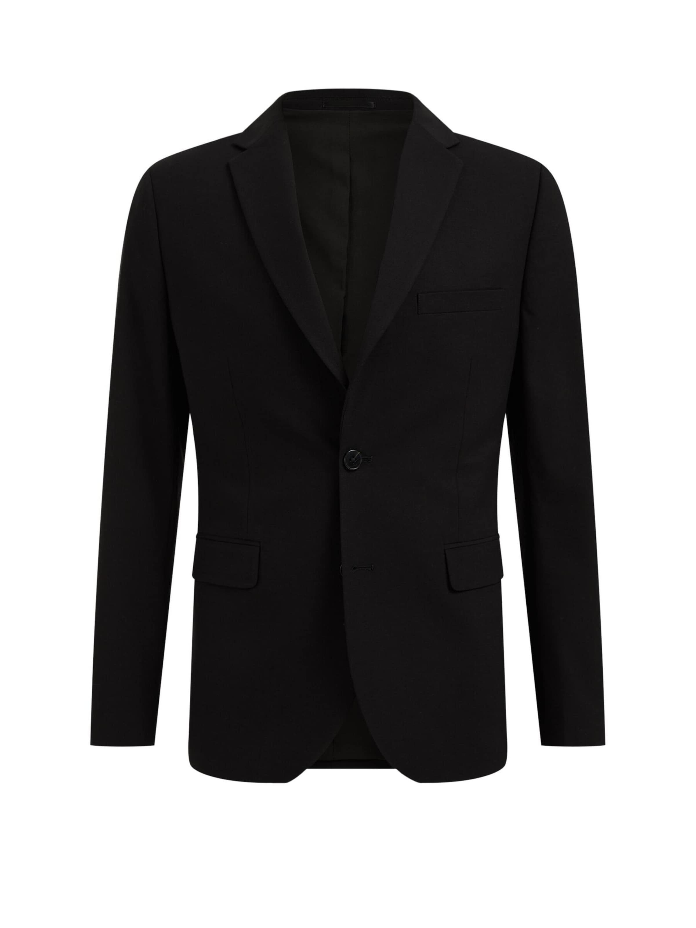 Coupe slim Veste de costume WE Fashion en noir : devant