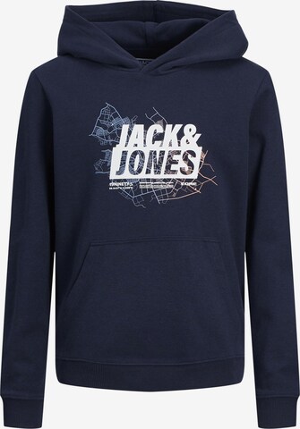 Jack & Jones Junior Sweatshirt 'Map' in Blauw: voorkant