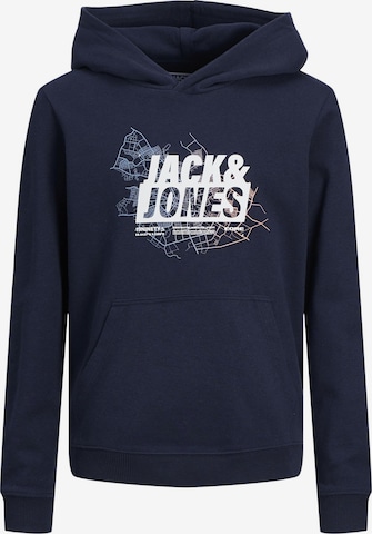 Jack & Jones Junior Mikina 'Map' - Modrá: predná strana