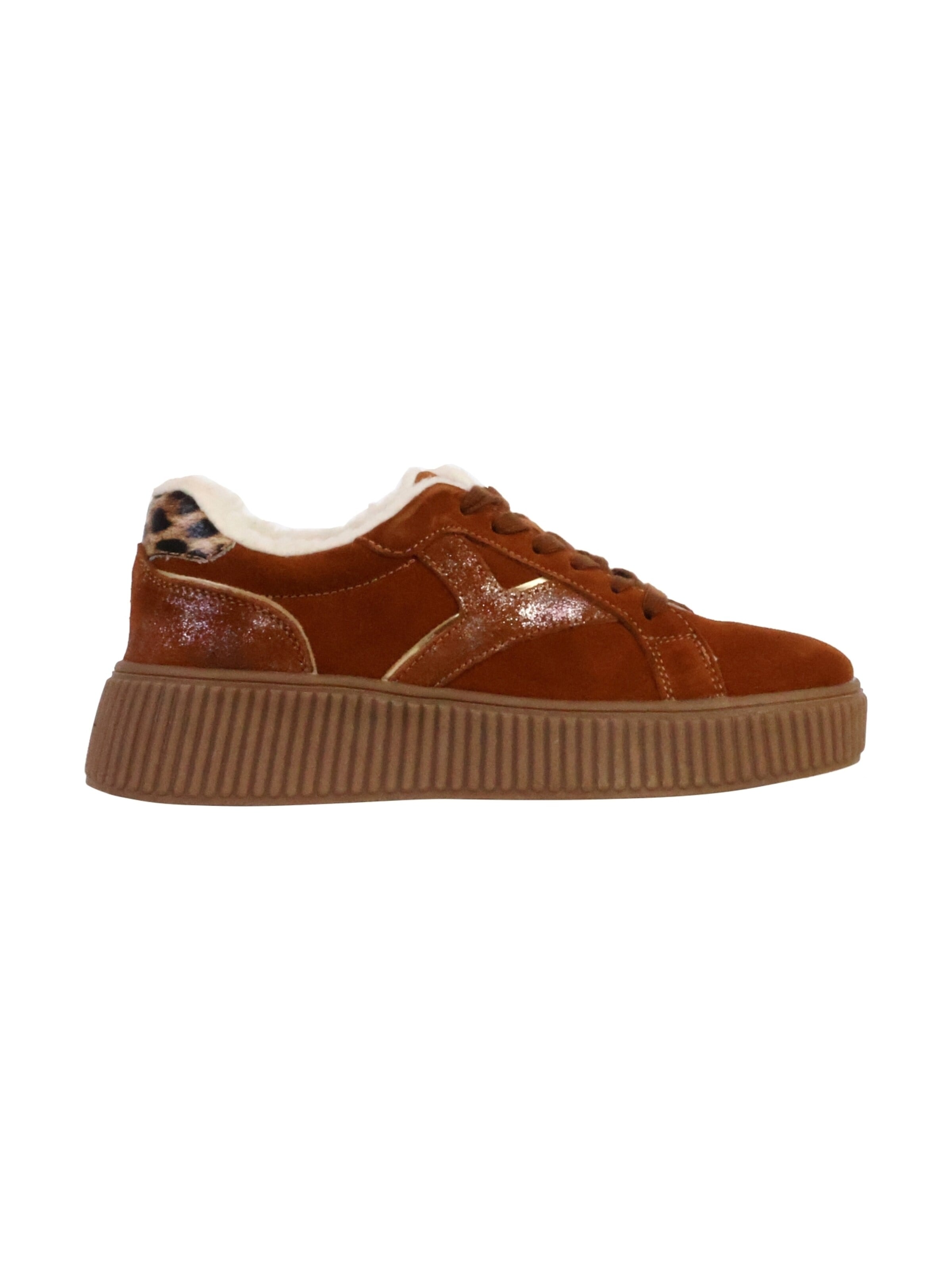 Chaussure de sport à lacets 'Alénoa-Sneaker aus Leder' The Divine Factory en marron