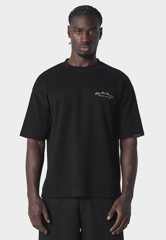 Pas De Monaco Shirt 'Cavalier' in Zwart: voorkant