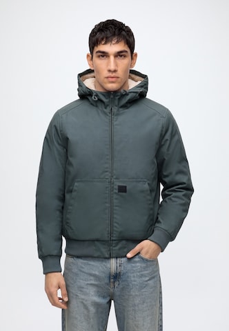 Vintage Industries Winterjas 'Datton' in Grijs: voorkant