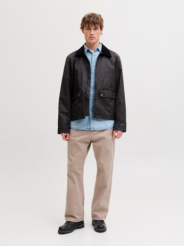 JACK & JONES Slim fit Button Up Shirt 'JJESTANLEY' in Blue