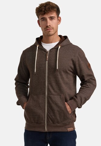 Veste de survêtement ' Baustian ' INDICODE JEANS en marron : devant