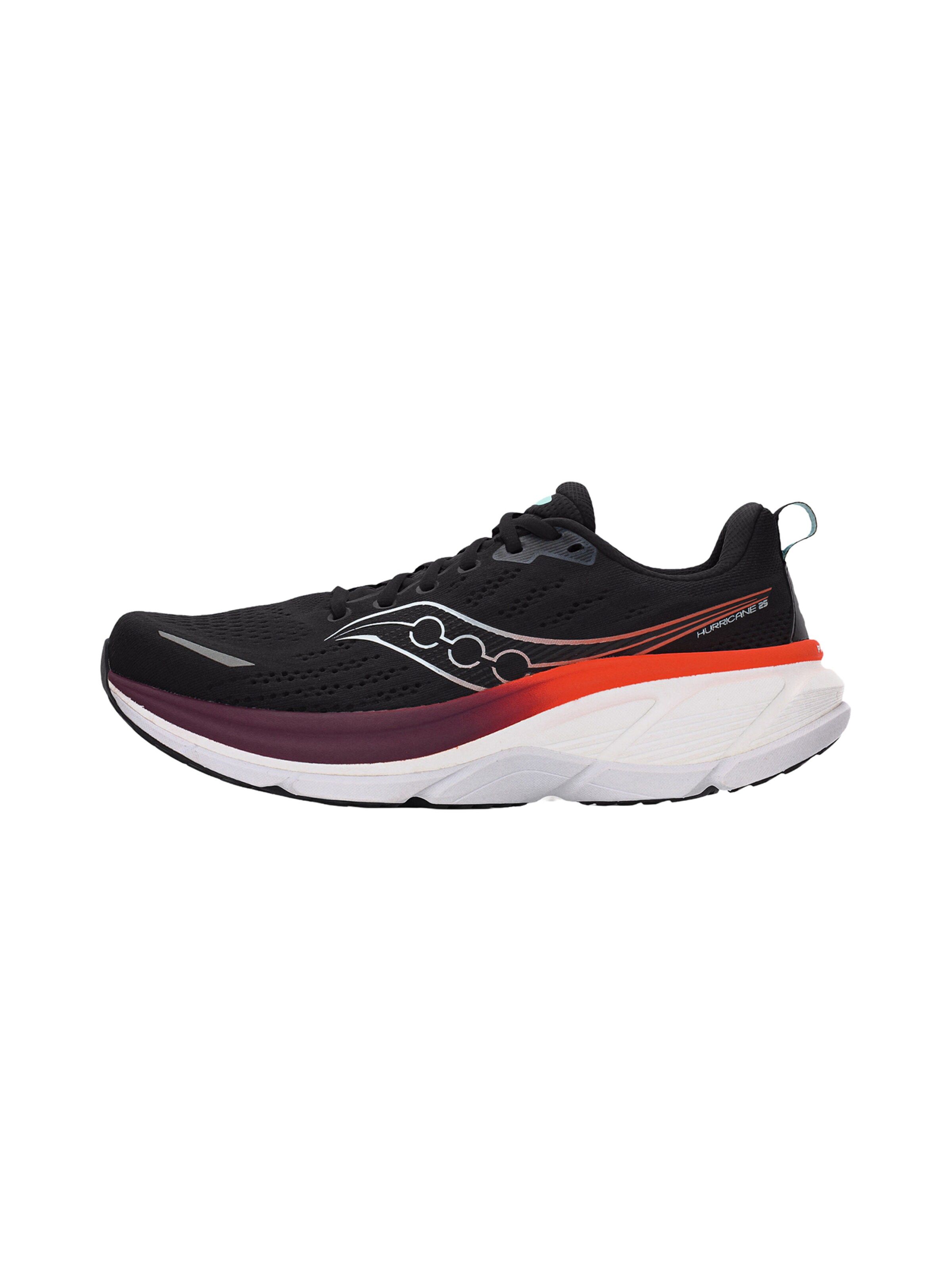 Chaussure de course saucony en noir : devant