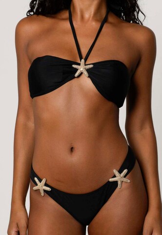 Moda Minx Triangel Bikinitop 'Starfish' in Schwarz: Vorderseite