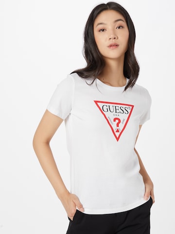 GUESS قميص بلون أبيض: الأمام