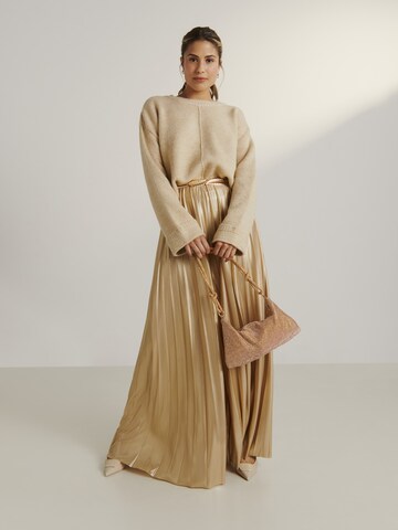 Guido Maria Kretschmer Women Wide Leg Hose 'Samantha' in Gold