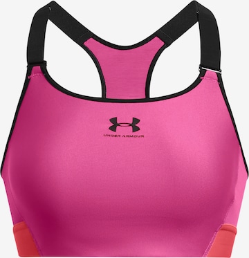 UNDER ARMOUR Bustier Sport bh 'HeatGear' in Roze: voorkant