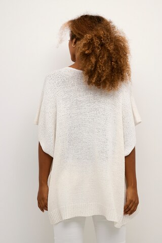 Cream Knit cardigan 'Eman' in White