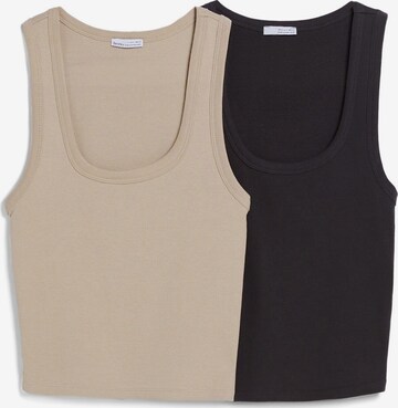 Bershka Top in Beige: voorkant