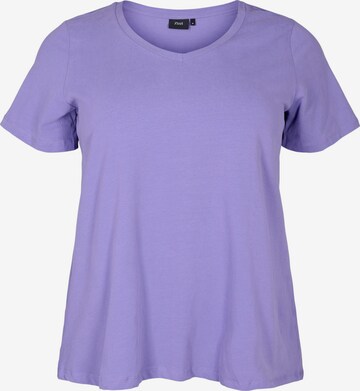 T-shirt Zizzi en violet : devant