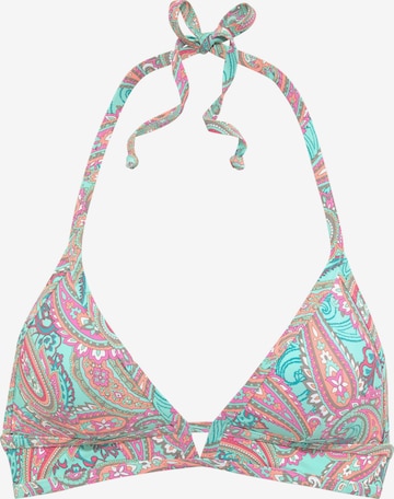 VENICE BEACH Triangle Bikini Top in Mixed colors: front