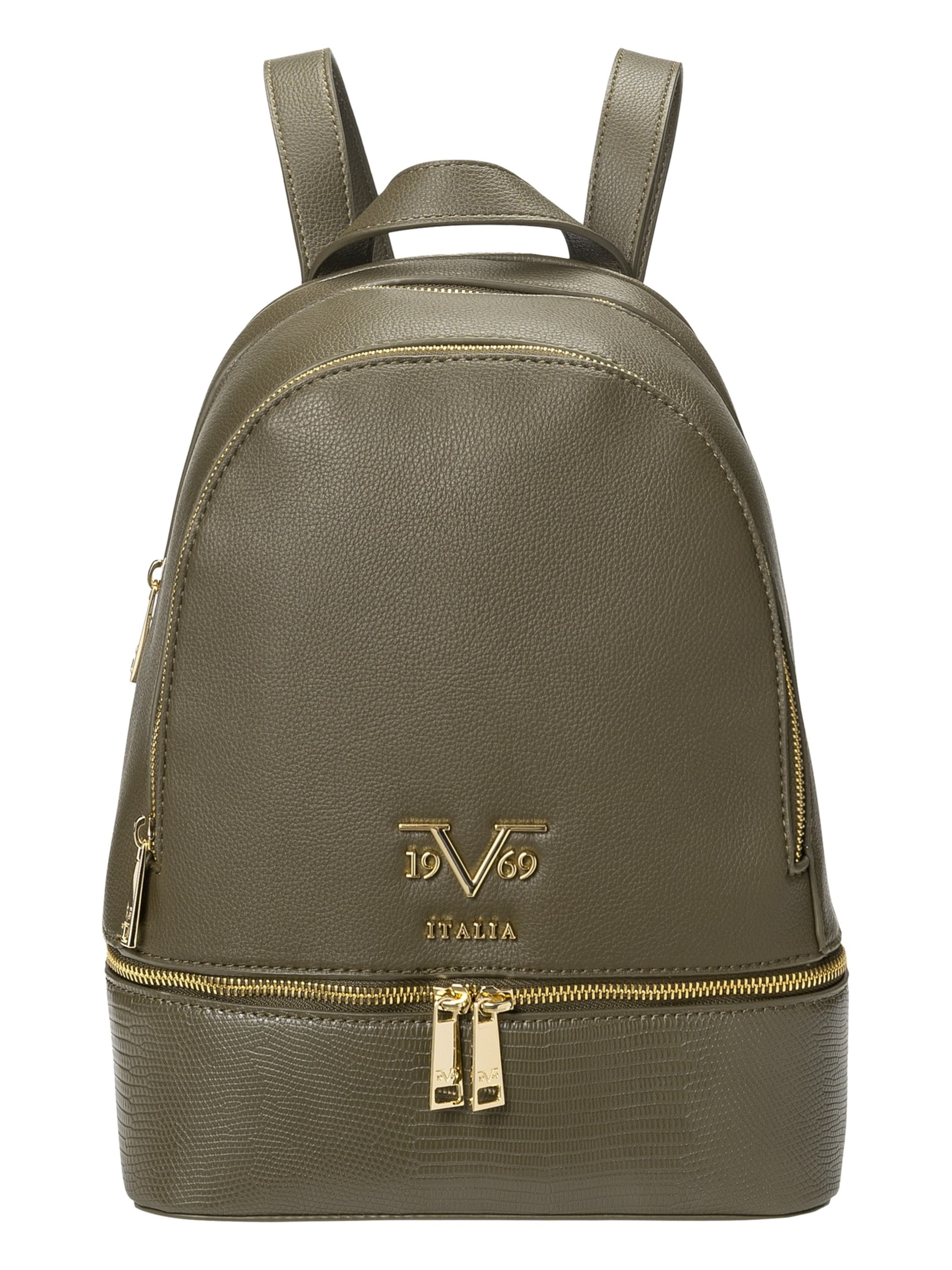 19V69 ITALIA Σακίδιο πλάτης 'Robi' σε πράσινο: μπροστά