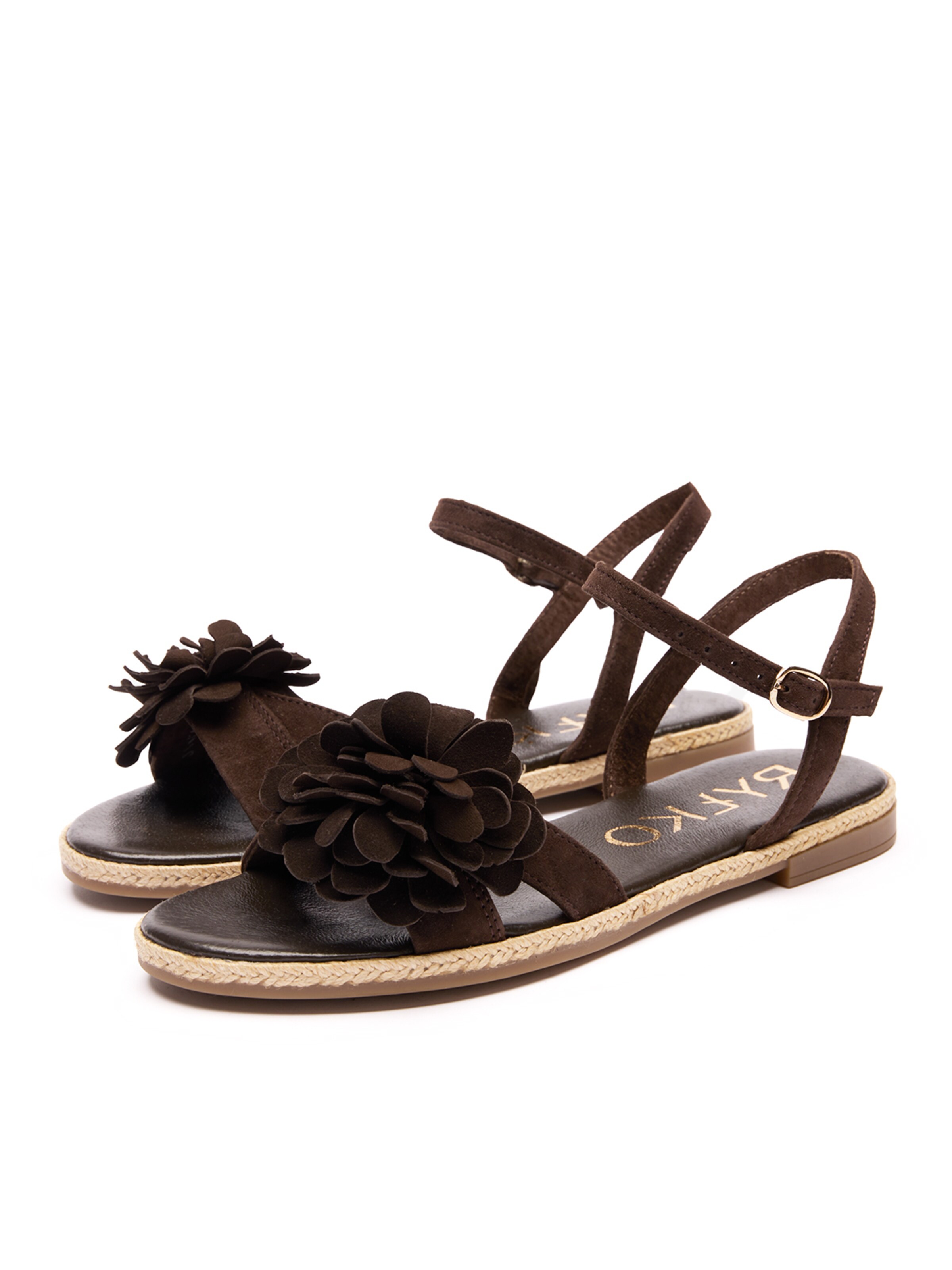 RYŁKO Сандали с каишка в кафяво