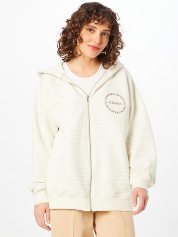 Missguided Zip-Up Hoodie in Beige: front