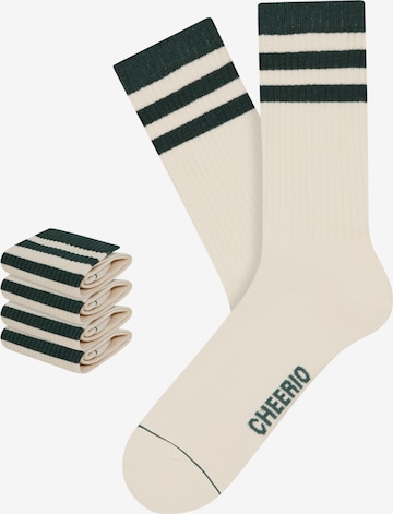 CHEERIO* Sportovní ponožky 'Retro Tennis Type' – bílá: přední strana