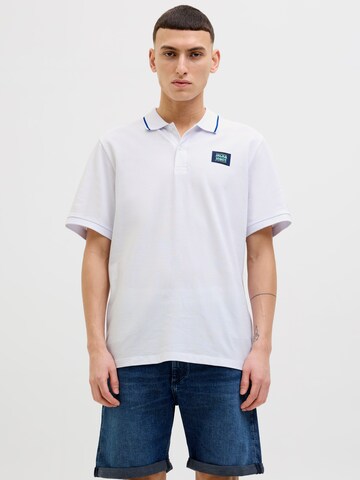 JACK & JONES Poloshirt in Weiß: Vorderseite