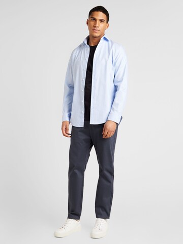 SEIDENSTICKER Slim fit Button Up Shirt 'New Kent' in Blue