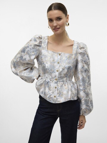 VERO MODA Bluse 'VMSally' in Silber