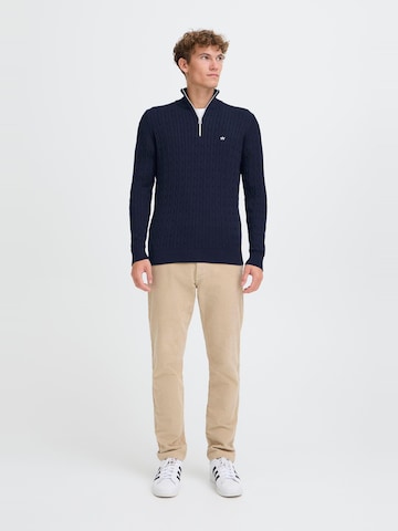 Kronstadt Sweater ' KSCall half zip ' in Blue