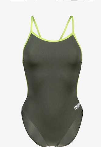 Costume intero 'LACE BACK SOLID' di ARENA in verde: frontale