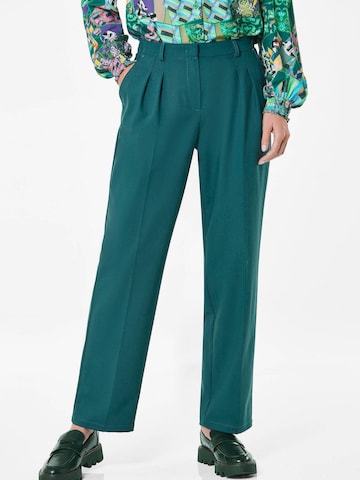 Goldner Loosefit Broek in Groen: voorkant