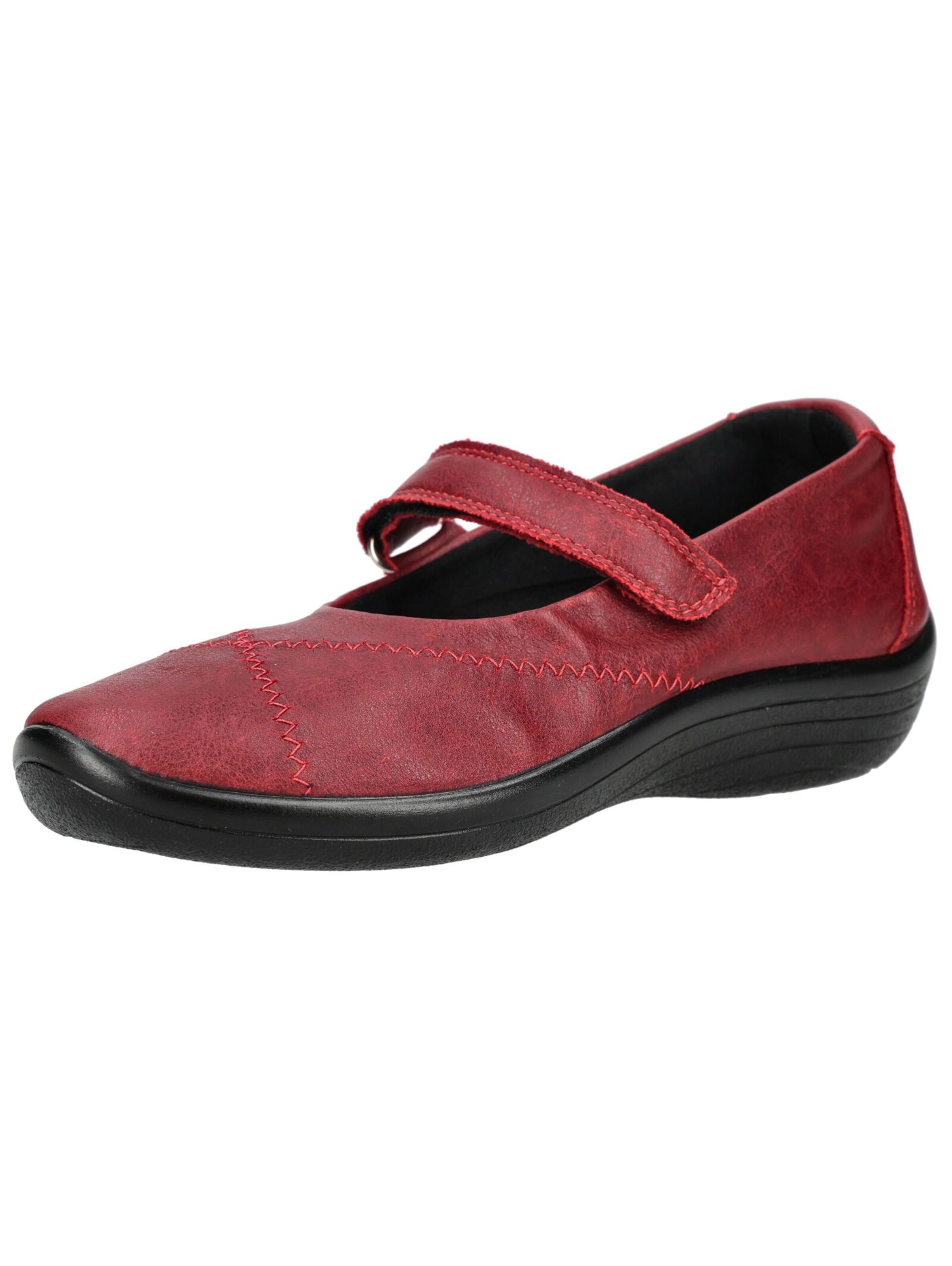 Arcopedico Ballet Flats with Strap in Red: front
