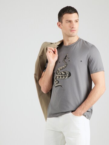 Tricou 'Discorb' de la HUGO pe gri: față